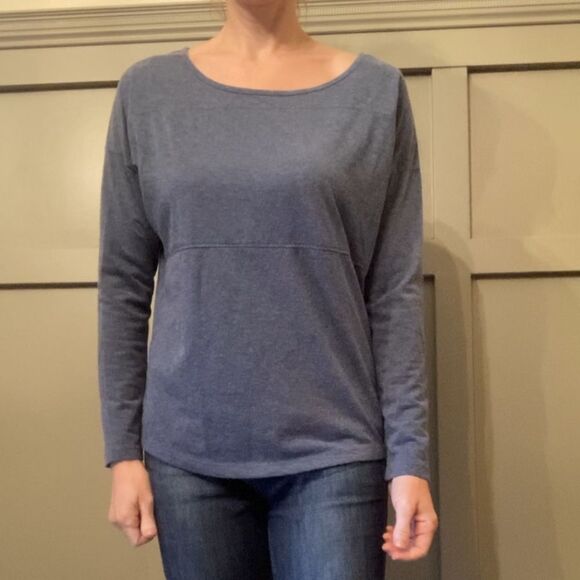 PRANA Blue Cozy Long Sleeve Sweatshirt Tee Size XS - Picture 1 of 8